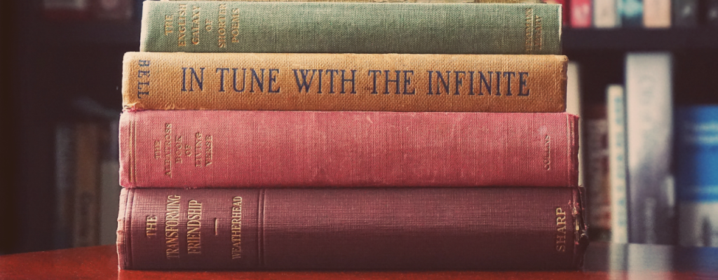 Stack of personal growth books — perfect for a women’s book club centered on self-discovery.